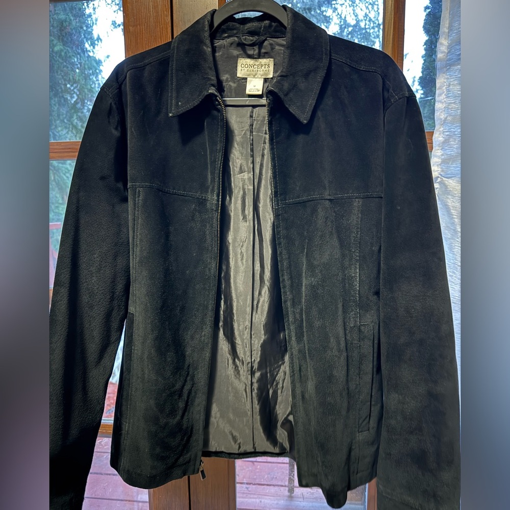 Claiborne Black Suede Jacket - Vintage Sleek Style